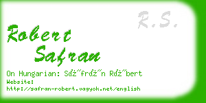 robert safran business card